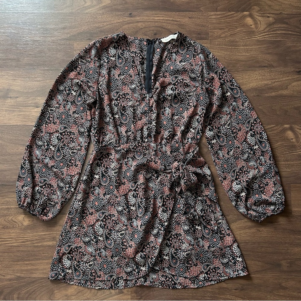Rokoko floral faux-wrap dress